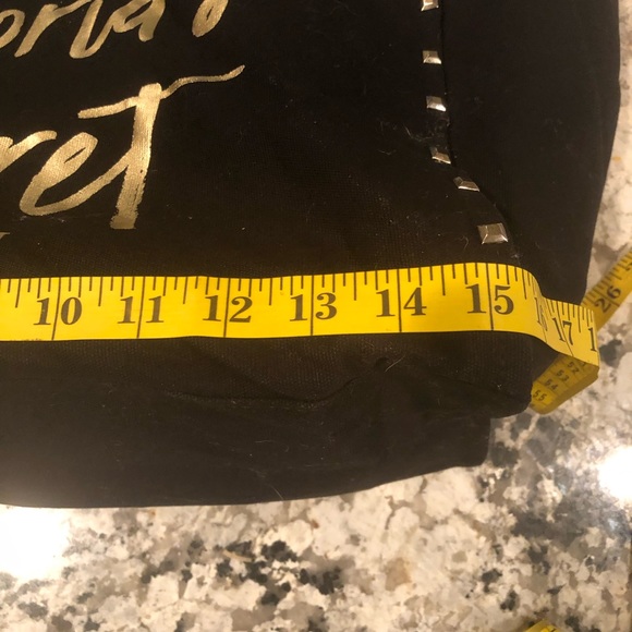 Victoria’s Secret Dubai Large VS black canvas tote - Picture 9 of 10